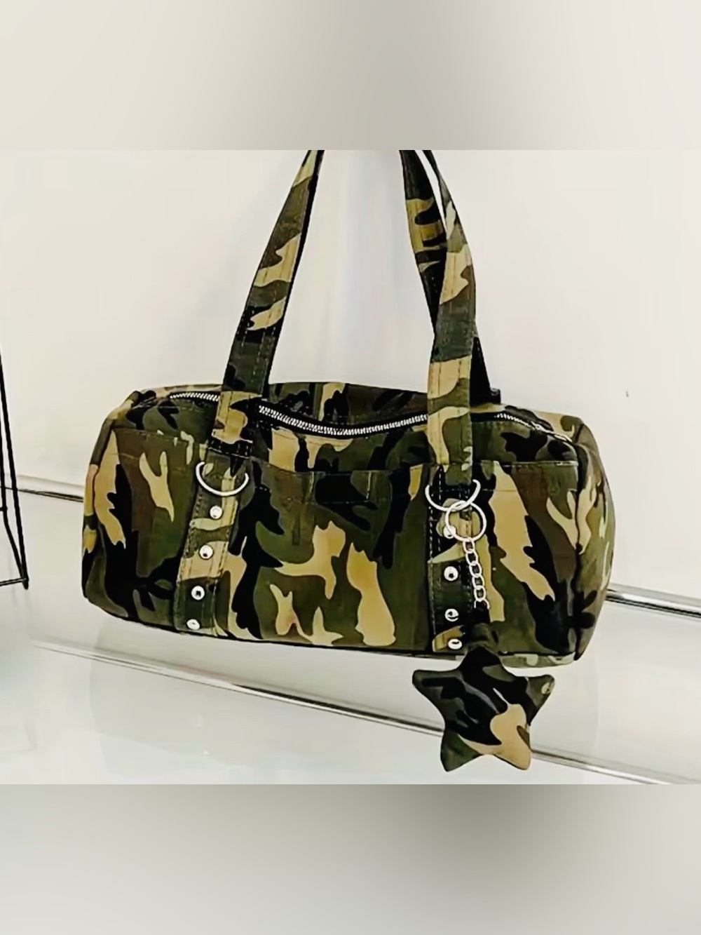New - Sporty - Super Cute & Stylish Camouflage Design Duffel /Crossbody Bag